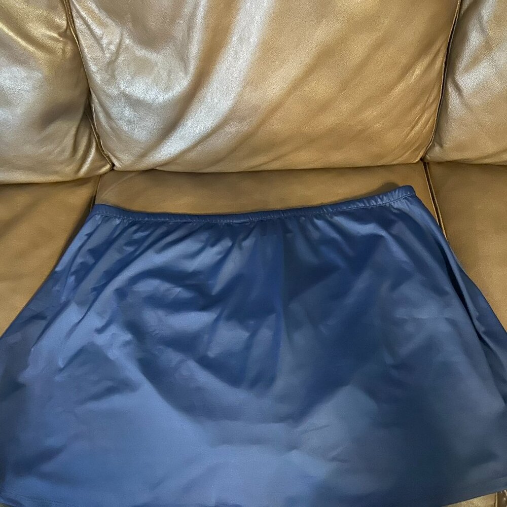 Chlorine Resistant A-line Swim Skirt - Navy Blue